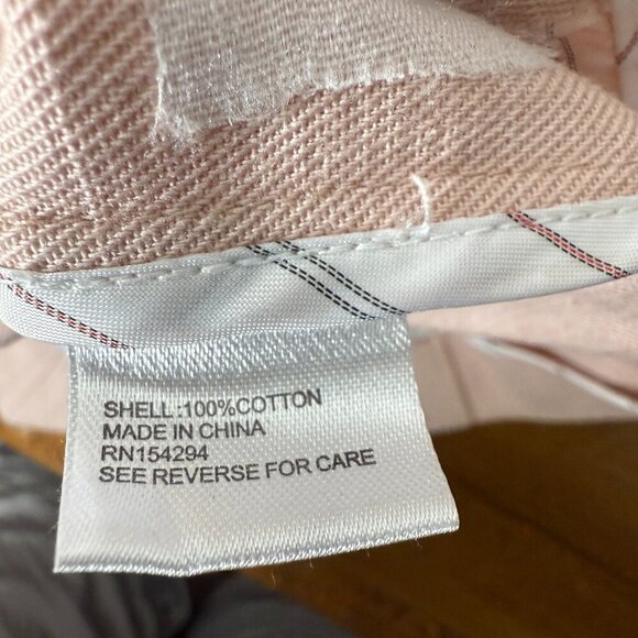 Evereve Lenox Blazer Pink Sz L 100% Cotton Double Breasted 4 Silver Buttons - Picture 3 of 8